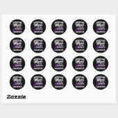 Ruw mam van een epilepsievleur Epilepsy Awarenes Ronde Sticker (Vel)