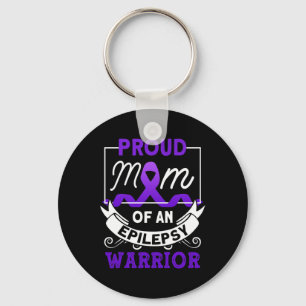 Ruw mam van een epilepsievleur Epilepsy Awarenes Sleutelhanger