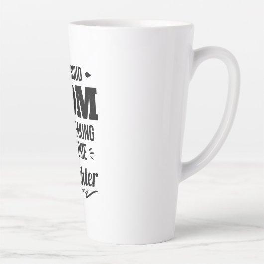 Ruw mam van een Geweldige dochter Latte Mok (Rechts)