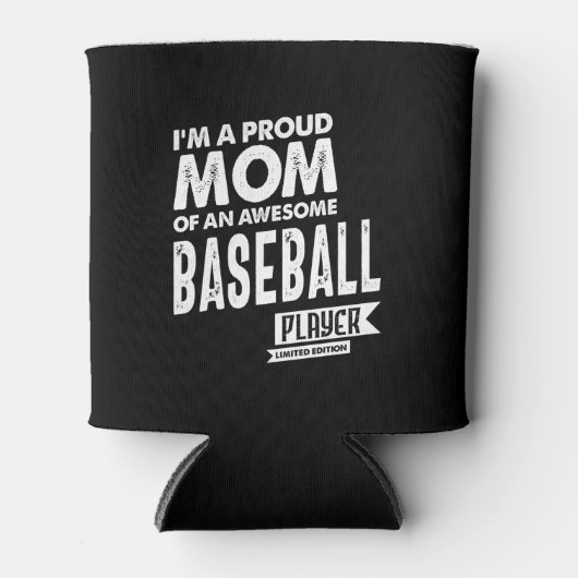 Ruw mam van een Geweldige honkbalspeler Blikjeskoeler (Voorkant)