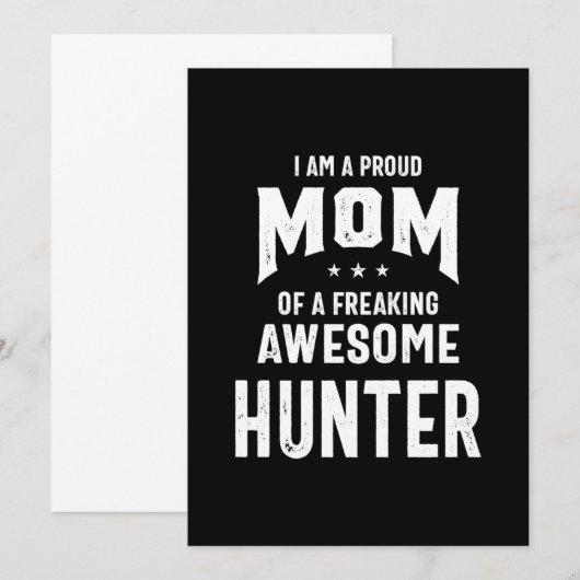 Ruw mam van een Geweldige jager Bedankkaart (Voorkant / Achterkant)