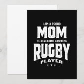 Ruw mam van een Geweldige Rugby-speler Bedankkaart (Voorkant / Achterkant)