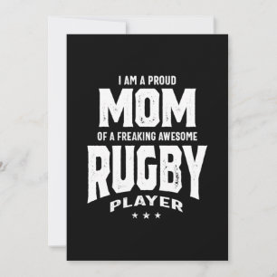 Ruw mam van een Geweldige Rugby-speler Bedankkaart