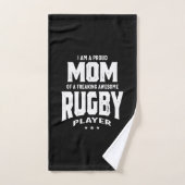 Ruw mam van een Geweldige Rugby-speler Handdoek (Handdoek)