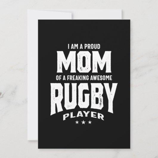 Ruw mam van een Geweldige Rugby-speler Kaart (Voorkant)