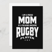 Ruw mam van een Geweldige Rugby-speler Kaart (Voorkant / Achterkant)