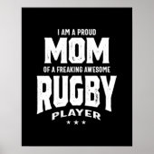 Ruw mam van een Geweldige Rugby-speler Poster (Voorkant)