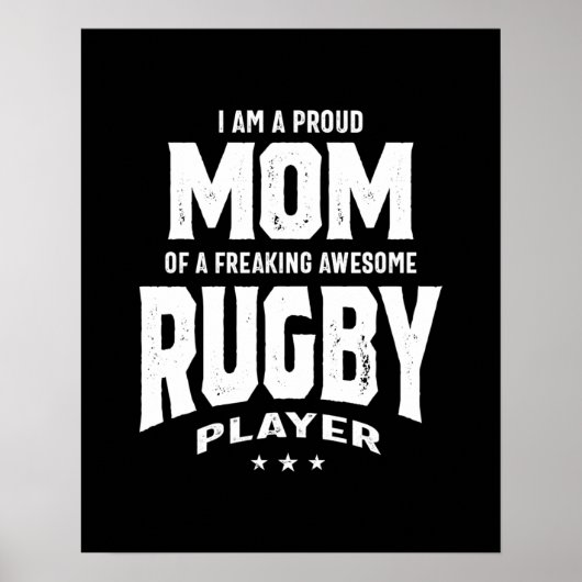Ruw mam van een Geweldige Rugby-speler Poster (Voorkant)