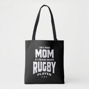 Ruw mam van een Geweldige Rugby-speler Tote Bag