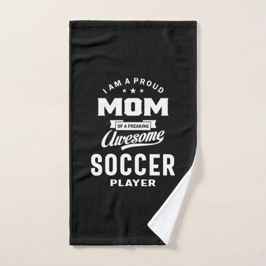 Ruw mam van een Geweldige voetbalspeler Handdoek (Handdoek)