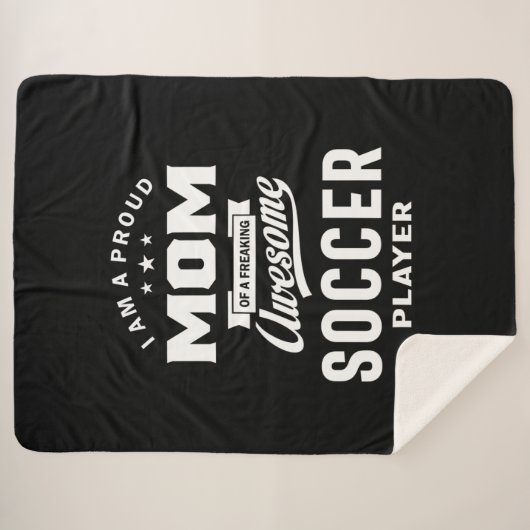 Ruw mam van een Geweldige voetbalspeler Sherpa Deken (Voorkant (horizontaal))