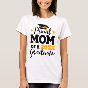 Ruw mam van een in 2022 afstuderen zwarte gouden p t-shirt