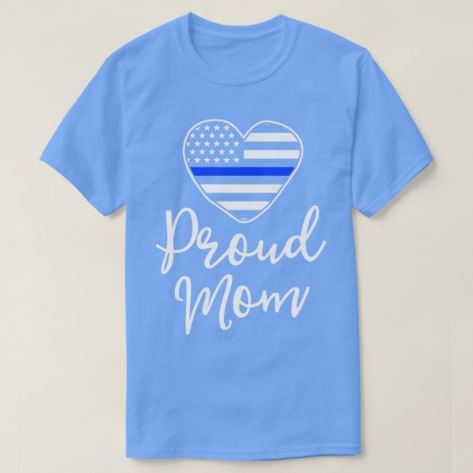 Ruw mam van een politieagent Shirt houdt van dun b (Design voorkant)