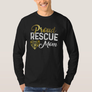 Ruw mam van een reddingshond & kattenvertakkingsha t-shirt
