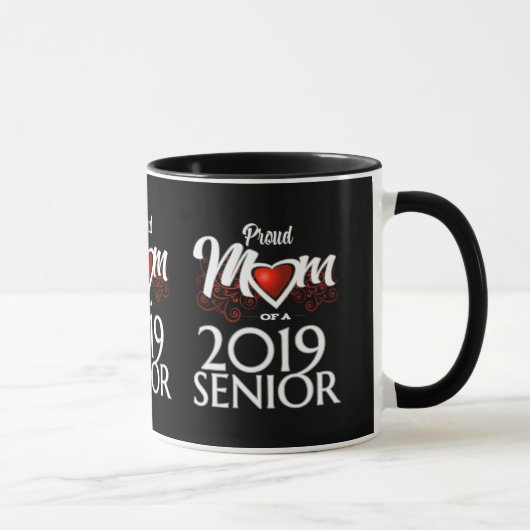 Ruw mam van een senior van 2019 mok (Rechts)