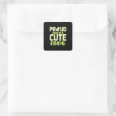 Ruw mam van een stekkikker vierkante sticker (Tas)