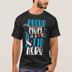 Ruw mam van een T1D-hero type 1 diabetes mam Aware T-shirt