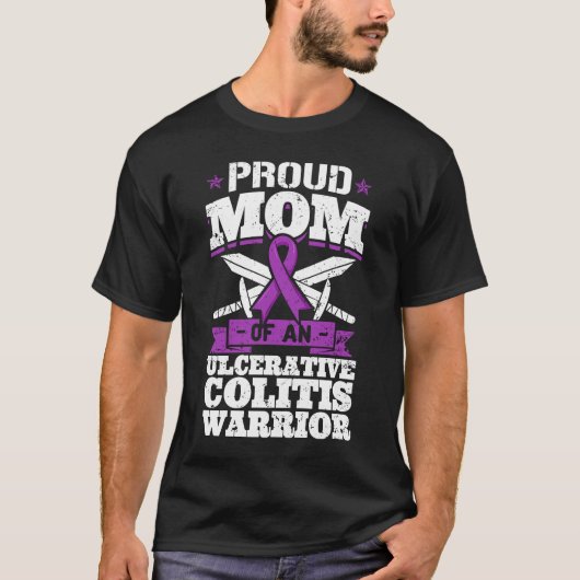 Ruw mam van een ulceratieve Colitis Warrior Awaren T-shirt (Voorkant)