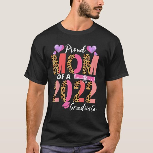 Ruw mam van klasse 2022 Afstuderen seniorgradu T-shirt (Voorkant)