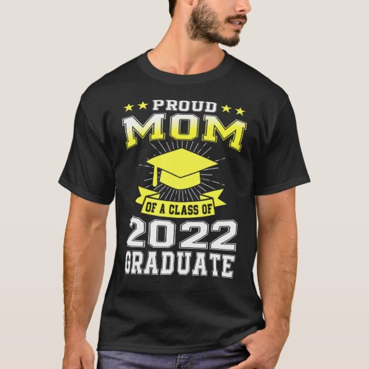 Ruw mam van senior 2022 familie die studeren t-shirt (Voorkant)