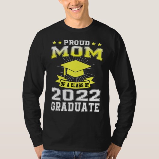 Ruw mam van senior 2022 familie die studeren t-shirt (Voorkant)