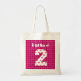 Ruw mam van twee roze vierkantjes hartengetal v05 tote bag
