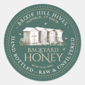 Ruw met voorgevulde buik ronde sticker (Voorkant)