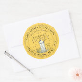 Ruw met voorgevulde buik ronde sticker (Envelop)