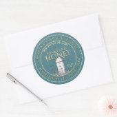 Ruw met voorgevulde buik ronde sticker (Envelop)