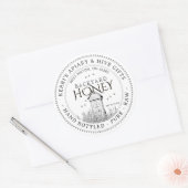 Ruw met voorgevulde buik ronde sticker (Envelop)
