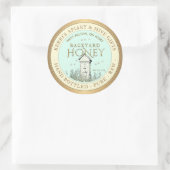 Ruw met voorgevulde buik ronde sticker (Tas)