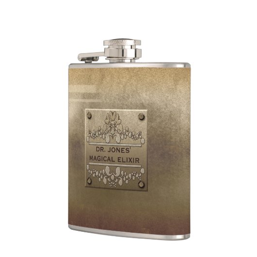 Ruw Metaal Bord gericht Heupfles (Links)