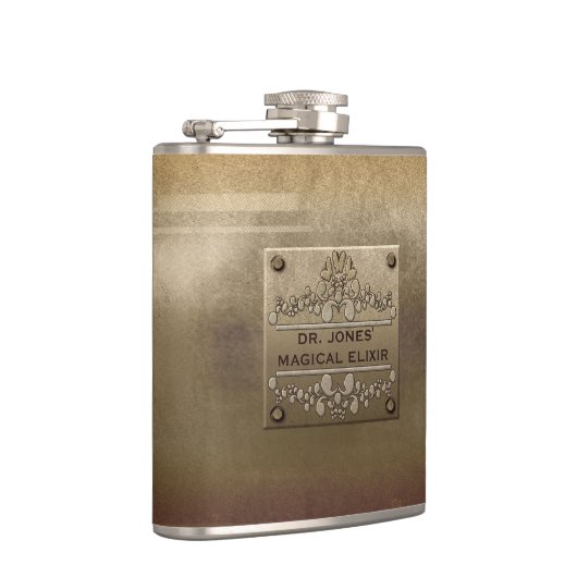 Ruw Metaal Bord gericht Heupfles (Rechts)