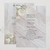 Ruw Moderne Bloem Bruiloftsceremonie Programma V3 (Voorkant / Achterkant)