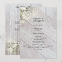 Ruw Moderne Bloem Bruiloftsceremonie Programma V3