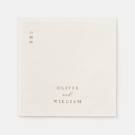 Ruw Moderne Script Persoonlijke Trouwcocktail Servet