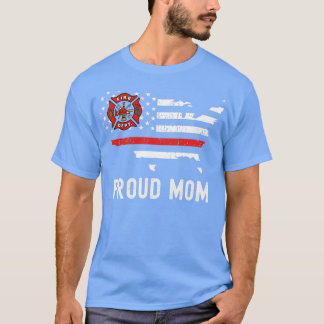 Ruw moeder van brandweerman Thin Red Line Moeder A T-shirt