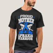 Ruw moeder van een Apraxia Warrior Blue Awareness T-shirt (Voorkant)