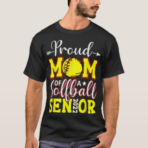 Ruw moeder van een Softball Senior 2022 Happy Moed T-shirt