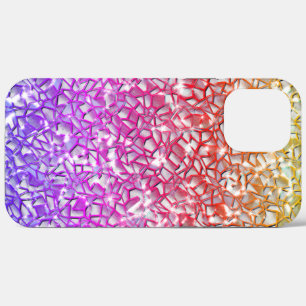 Ruw mozaïek oranje aan rood en lila, en sparkle Case-Mate iPhone case