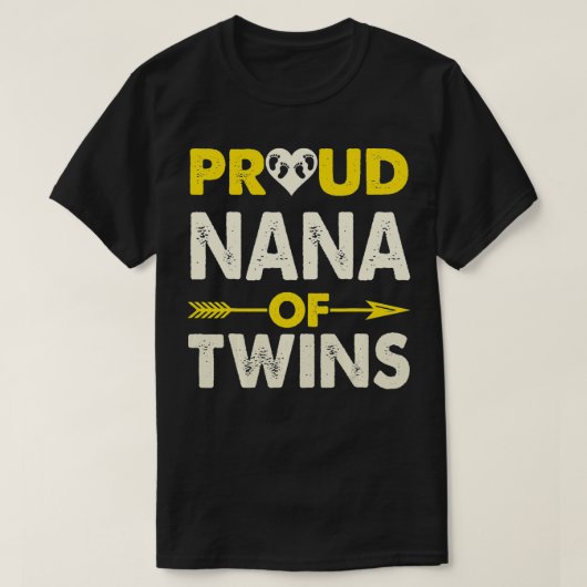 Ruw Nana van de tweeling Zwangerschap met twee bab T-shirt (Design voorkant)