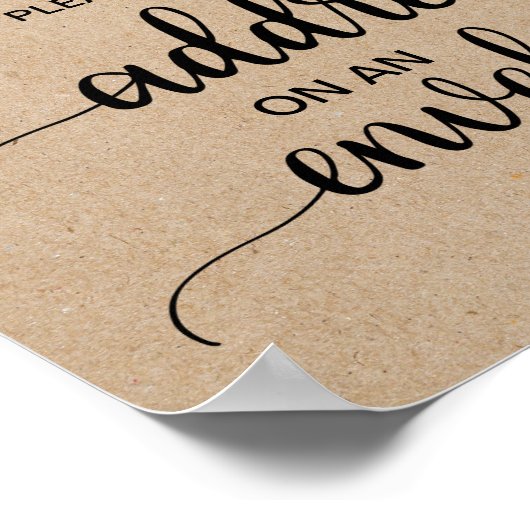 Ruw nep kraft adres envelop teken poster (Hoek)