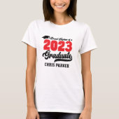 Ruw Nephew van een 2023 Afstuderen rood gebold scr T-shirt (Voorkant)