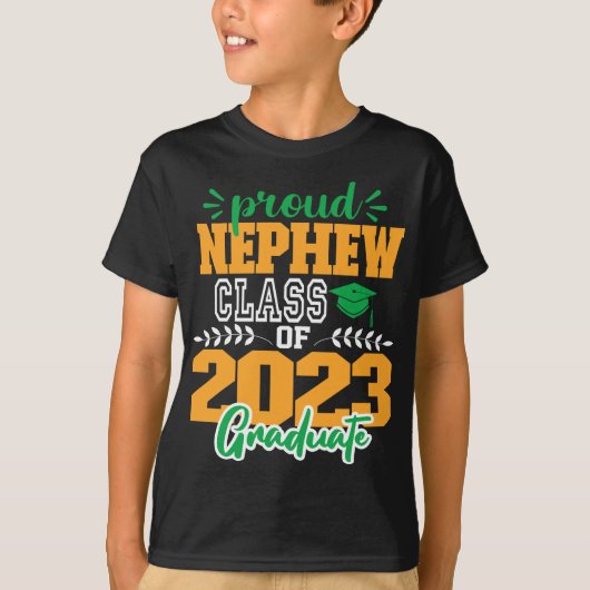 Ruw NEPHEW van een klasse van 2023 MODERN-SCRIPT T-shirt (Voorkant)