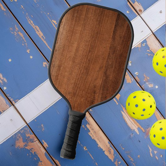 Ruw notenhout pickleball paddle