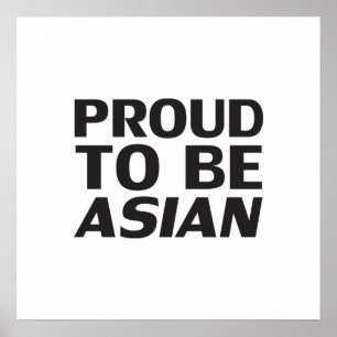 Ruw om Aziatisch, zwart wit te zijn Poster