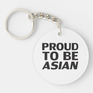 Ruw om Aziatisch, zwart wit te zijn Sleutelhanger