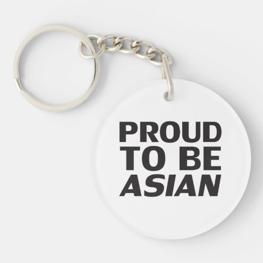 Ruw om Aziatisch, zwart wit te zijn Sleutelhanger (Voorkant)