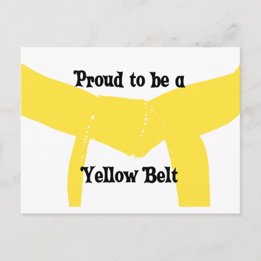 Ruw om een gele gordel te zijn briefkaart (Voorkant)