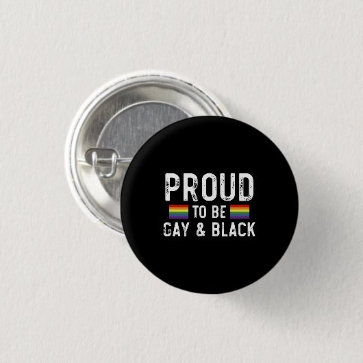 Ruw om homo en zwart te zijn ronde button 3,2 cm (Voorkant /achterkant)